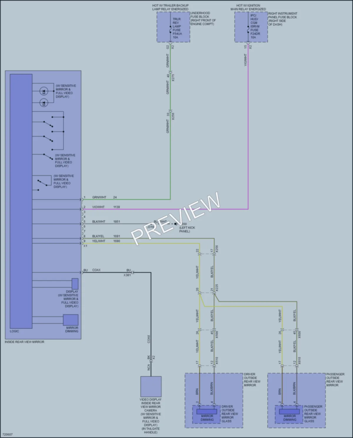 2020 GMC 2500HDSierra Power Mirrors wiring diagram preview