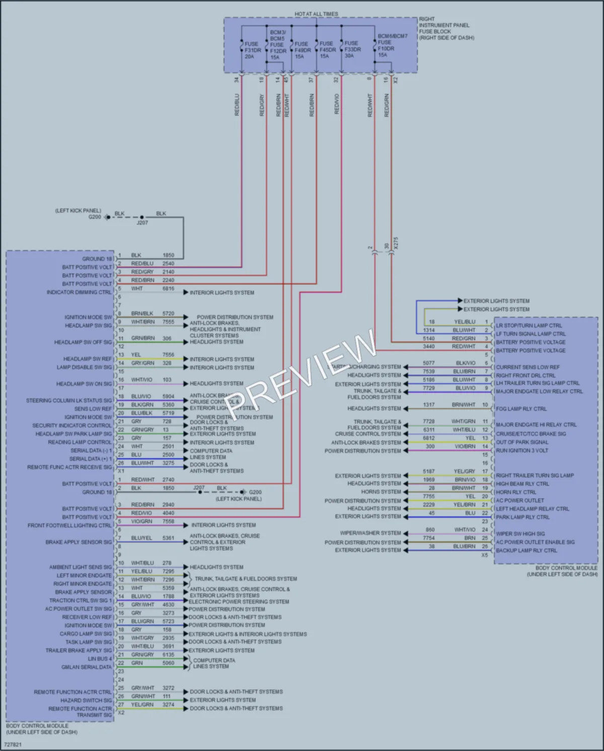 2020 GMC 2500HDSierraDenali Body Control Modules wiring diagram preview