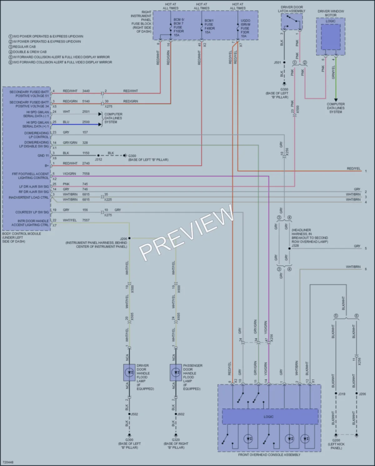 2020 GMC 2500HDSierraDenali Interior Lights wiring diagram preview