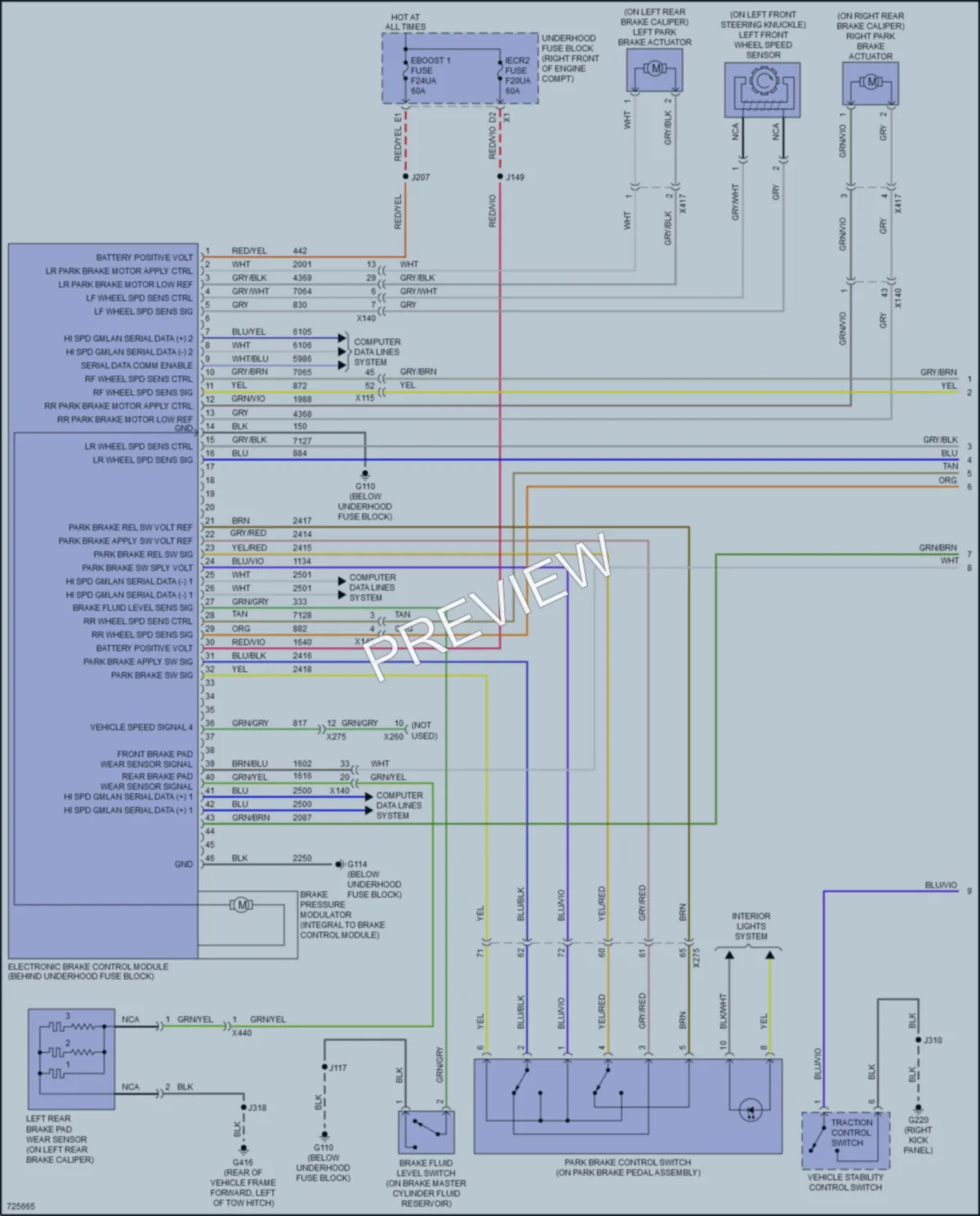 2020 GMC 3500HDSierra Anti Lock Brakes wiring diagram preview