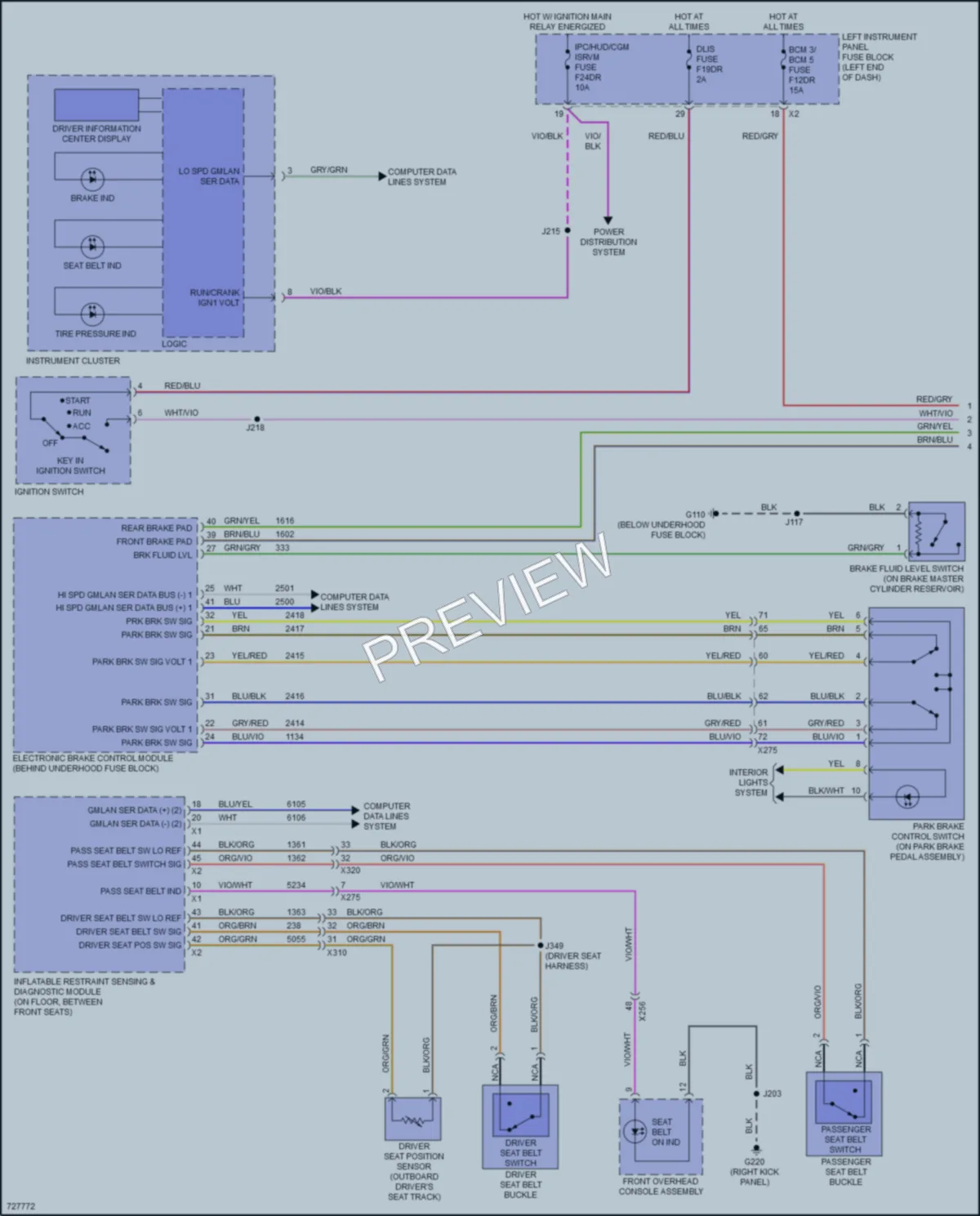 2020 GMC 3500HDSierra Warning Systems wiring diagram preview