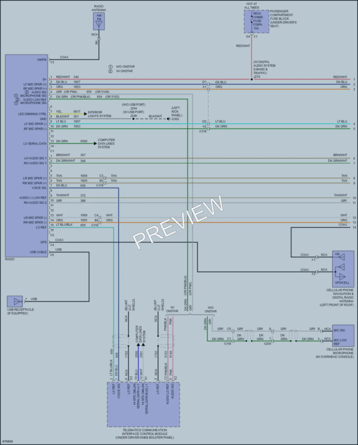 2020 GMC 3500Savana Radio wiring diagram preview