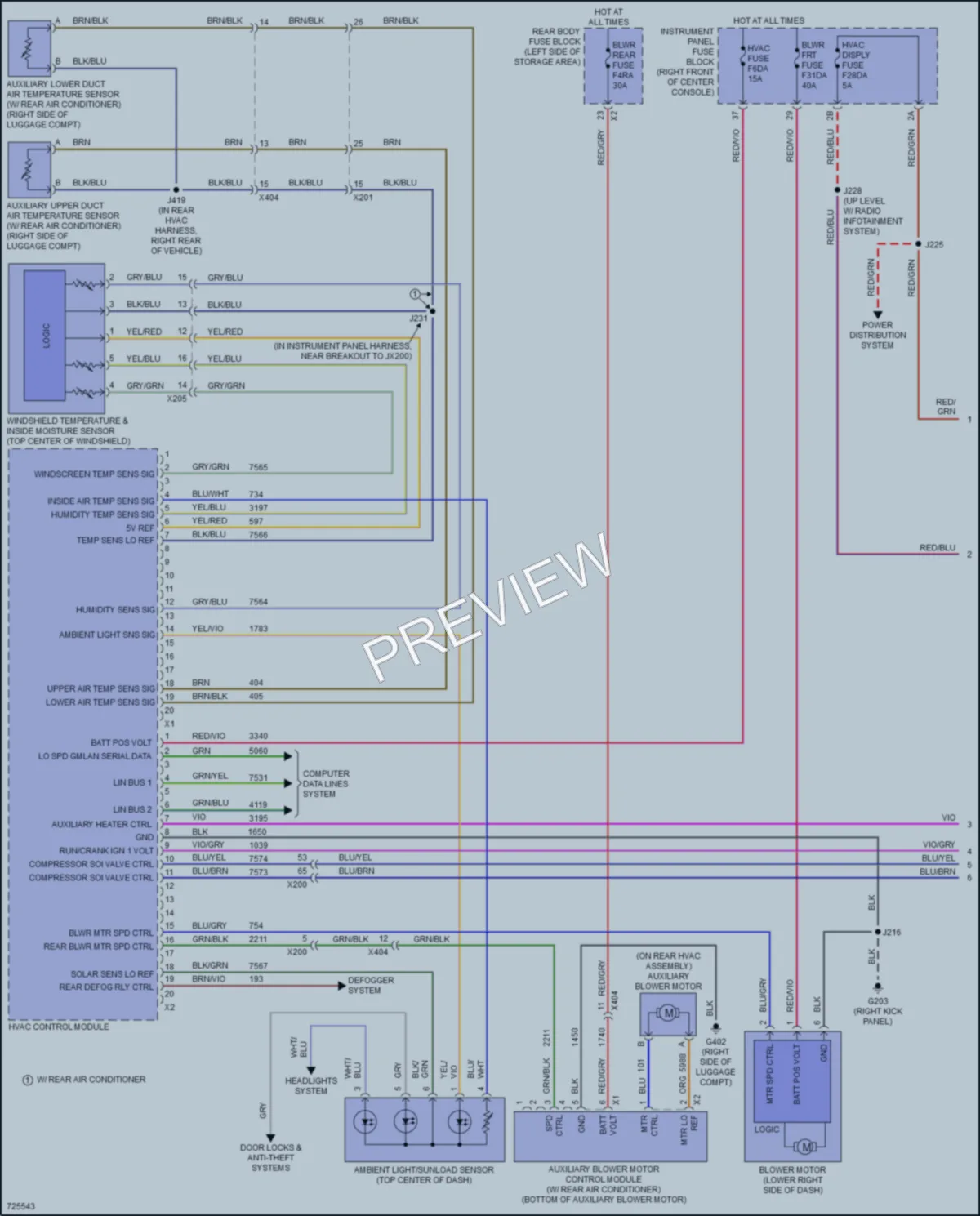2020 GMC Acadia Air Conditioning wiring diagram preview