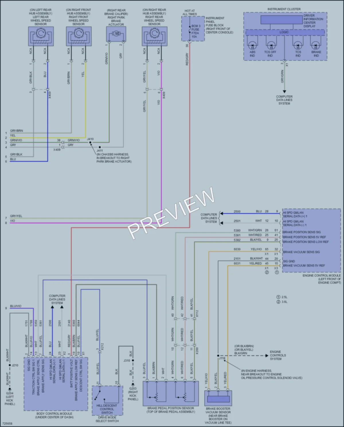 2020 GMC Acadia Anti Lock Brakes wiring diagram preview