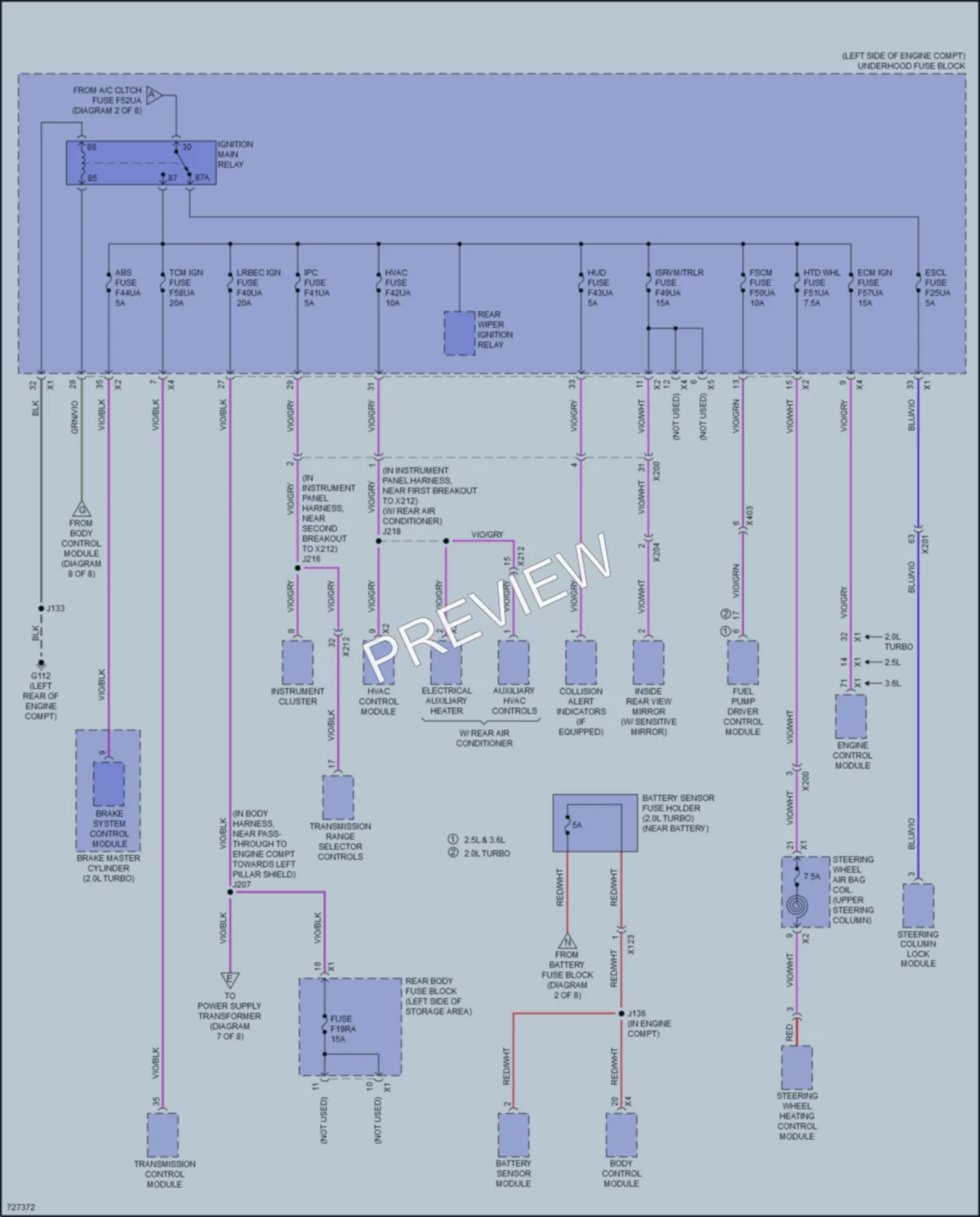 2020 GMC Acadia Power Distribution wiring diagram preview