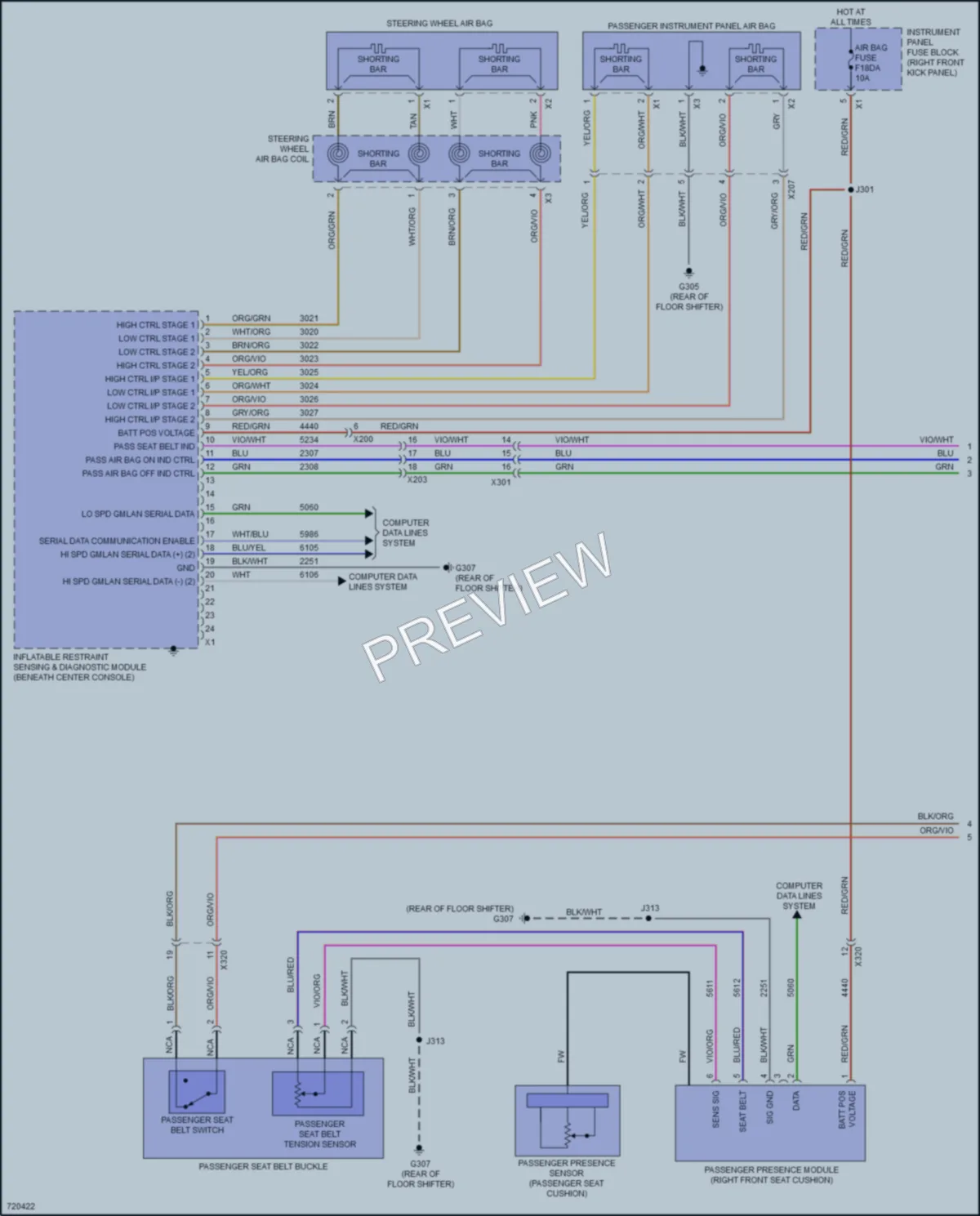 2020 GMC Canyon Supplemental Restraints wiring diagram preview