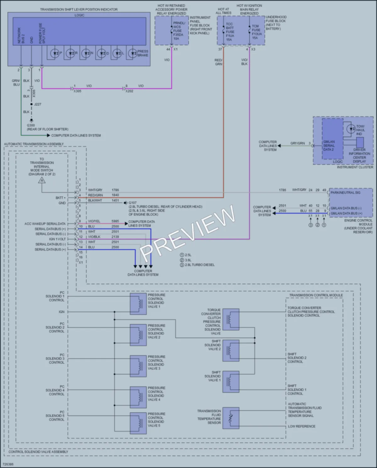 2020 GMC Canyon Transmission wiring diagram preview