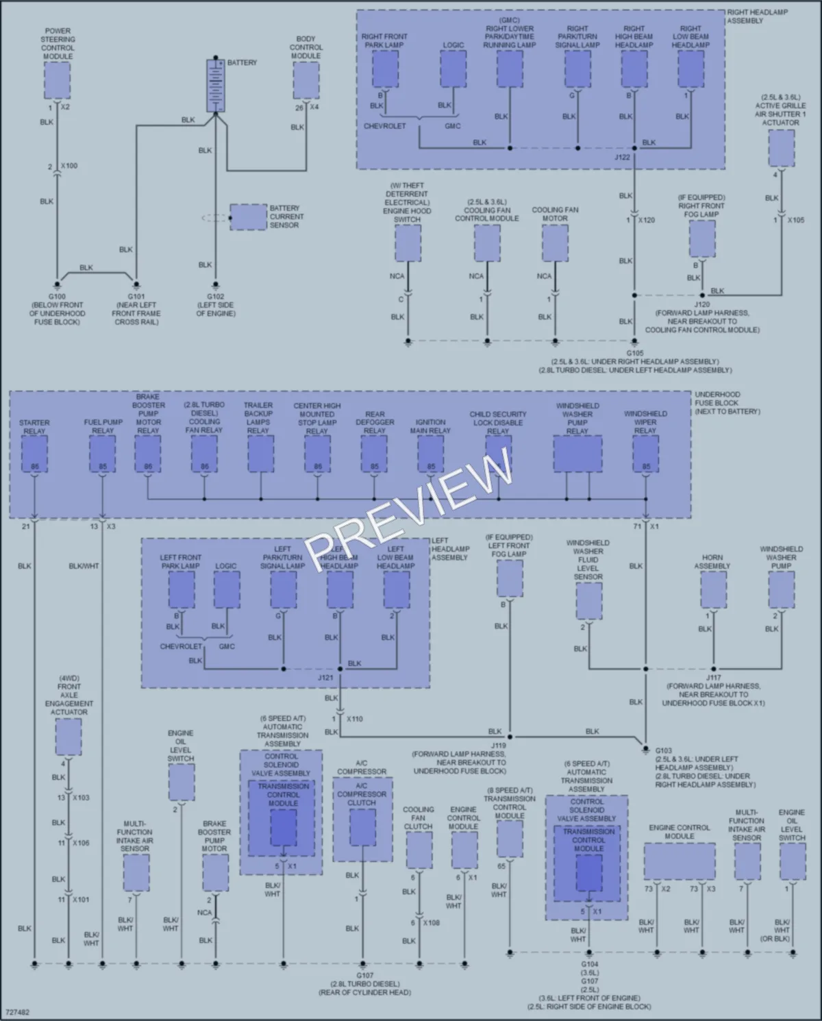 2020 GMC CanyonDenali Ground Distribution wiring diagram preview