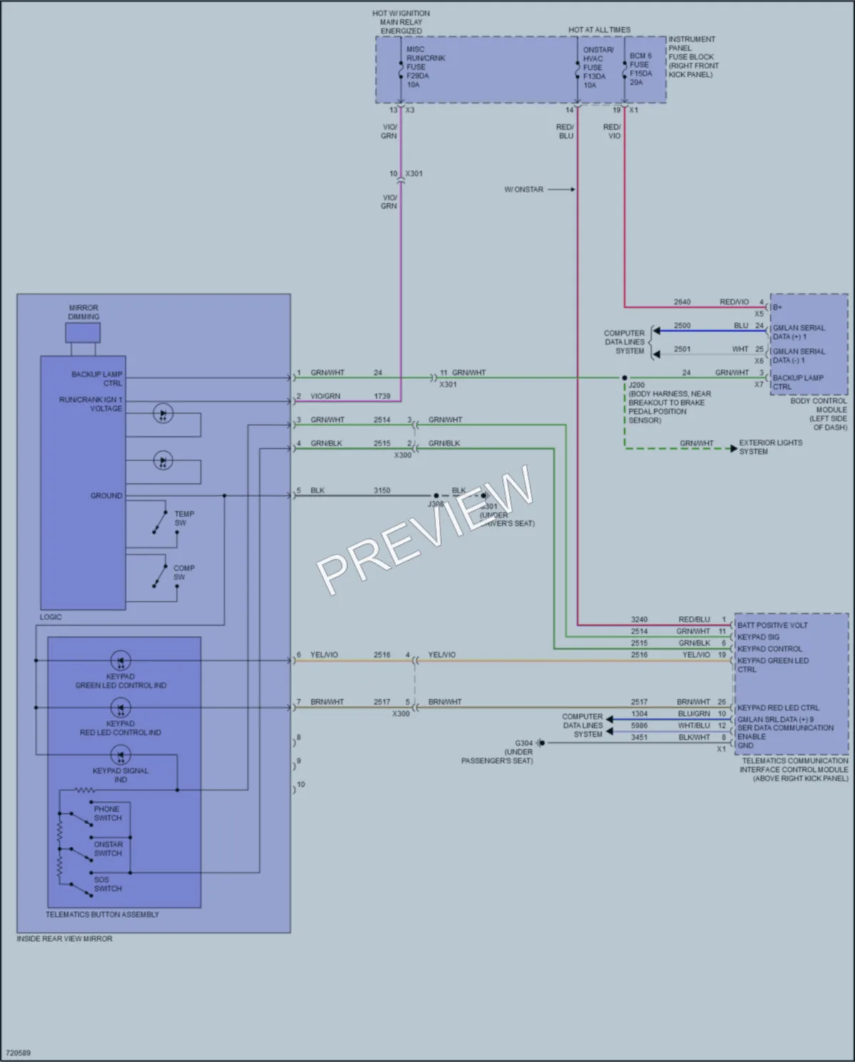 2020 GMC CanyonDenali Power Mirrors wiring diagram preview