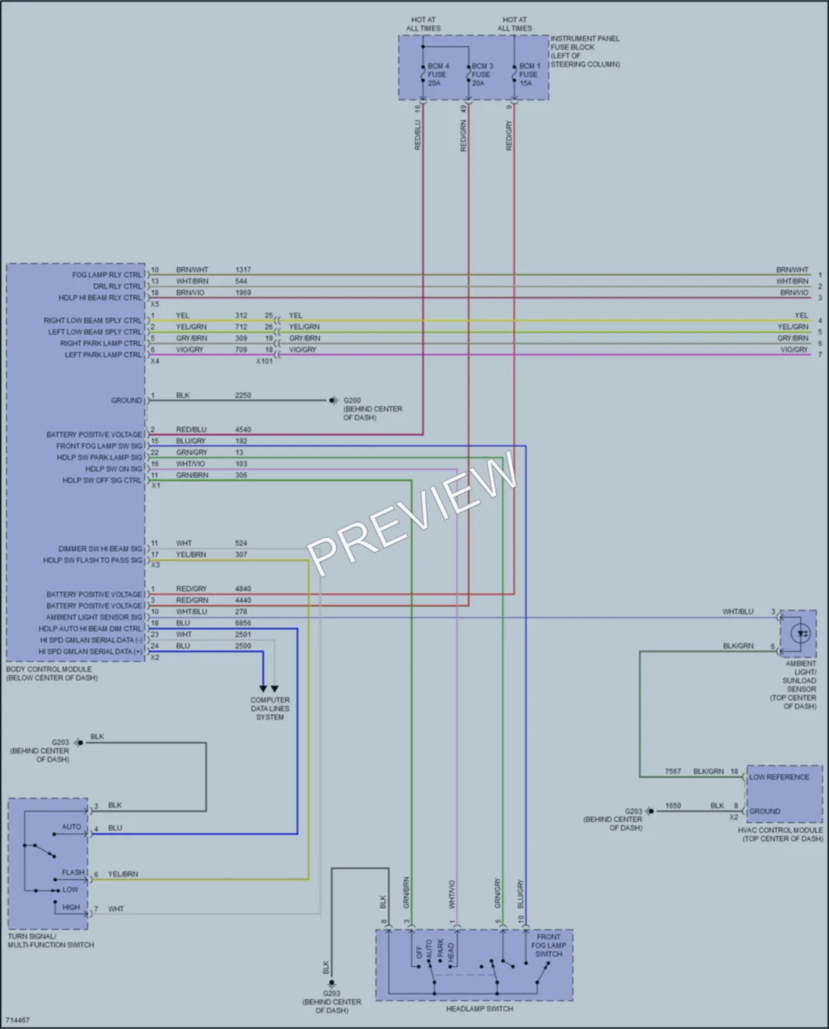 2020 GMC TerrainDenali Headlights wiring diagram preview