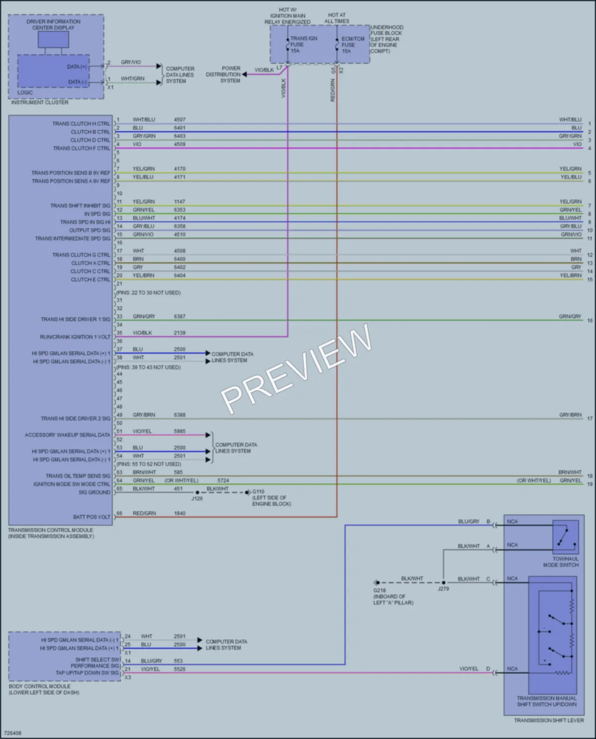 2020 GMC YukonXL Transmission wiring diagram preview
