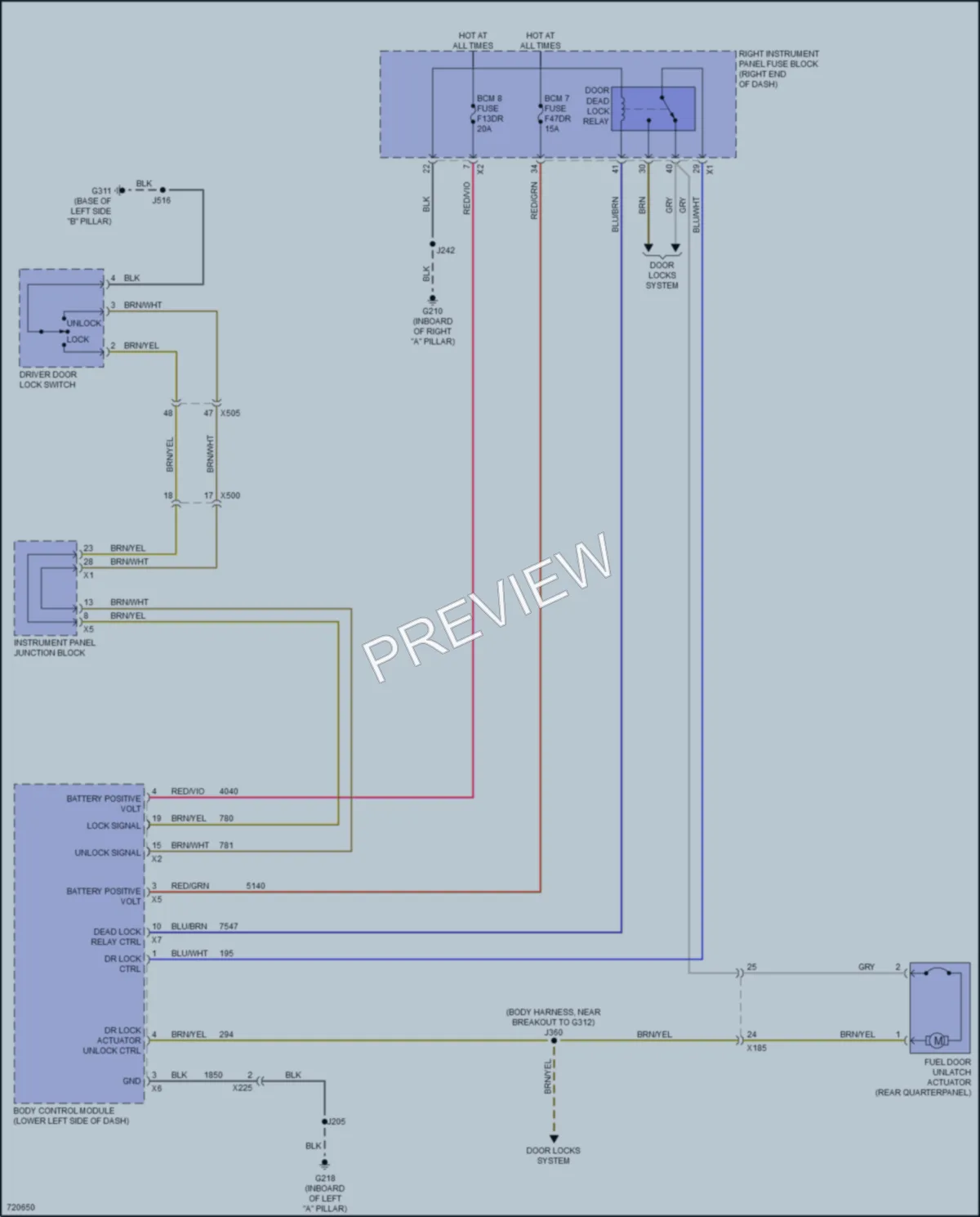 2020 GMC YukonXL Trunk Tailgate Fuel Door wiring diagram preview