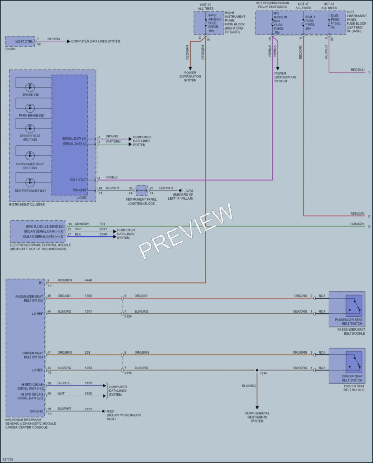 2020 GMC YukonXL Warning Systems wiring diagram preview