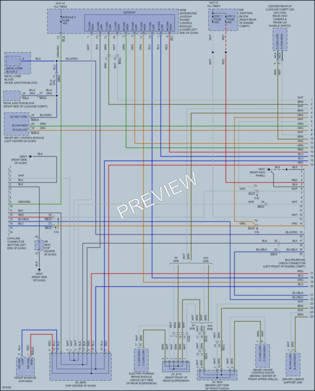 2020 Genesis G80 Computer Data Lines wiring diagram preview