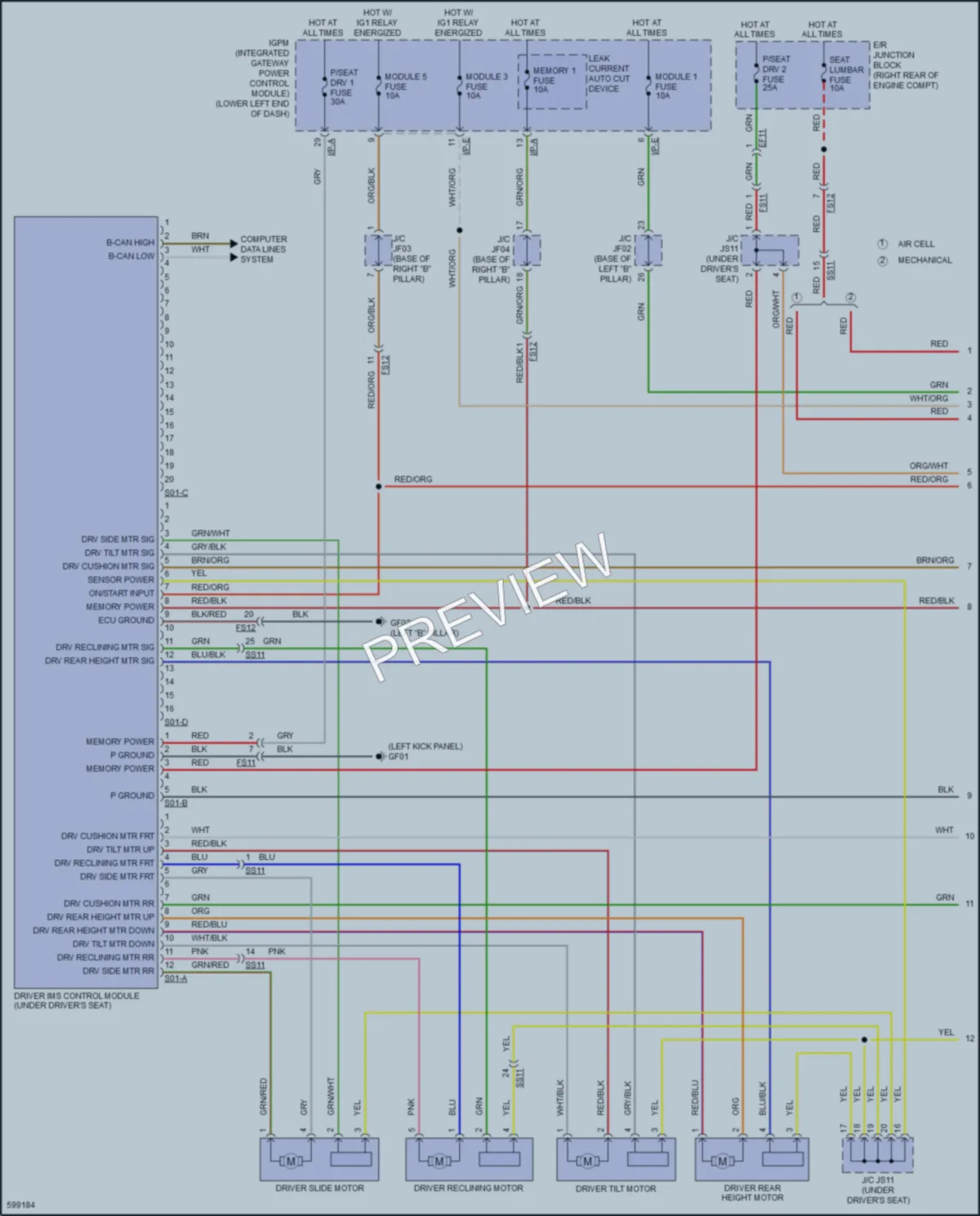 2020 Genesis G80 Memory Systems wiring diagram preview