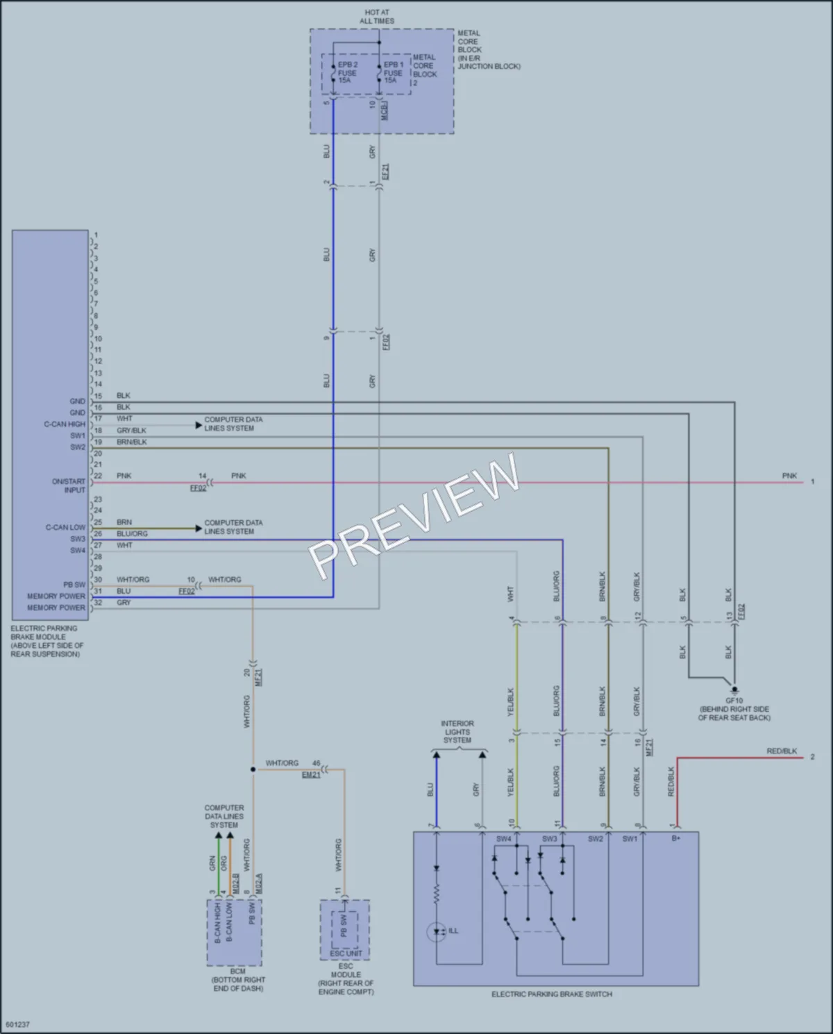 2020 Genesis G80 Shift Interlock wiring diagram preview