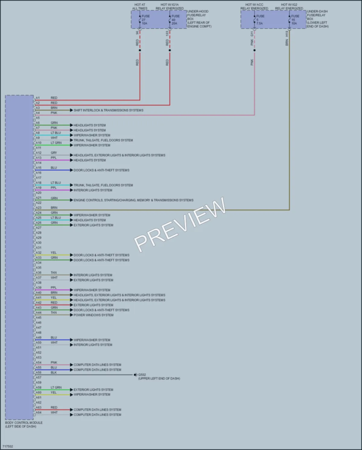 2020 Honda Accord Body Control Modules wiring diagram preview