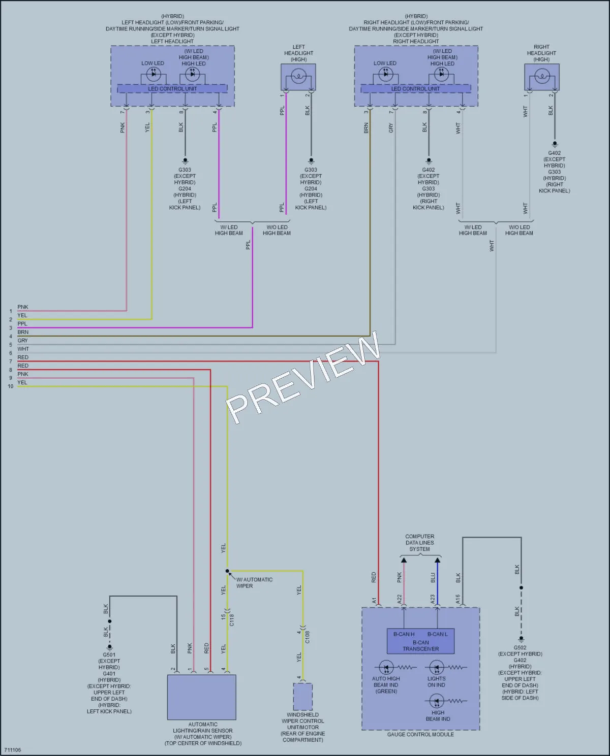 2020 Honda Accord Headlights wiring diagram preview