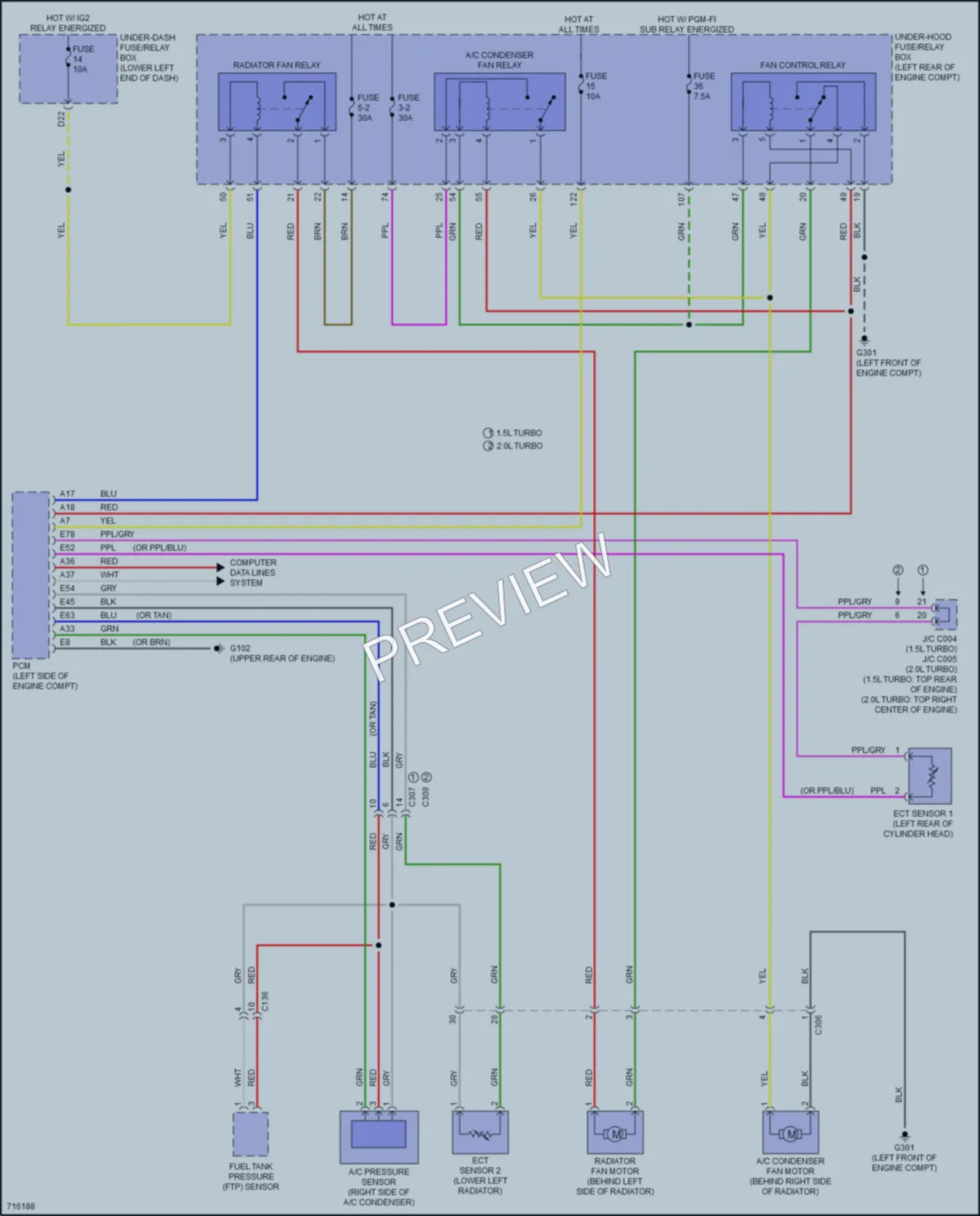 2020 Honda AccordHybrid Cooling Fan wiring diagram preview