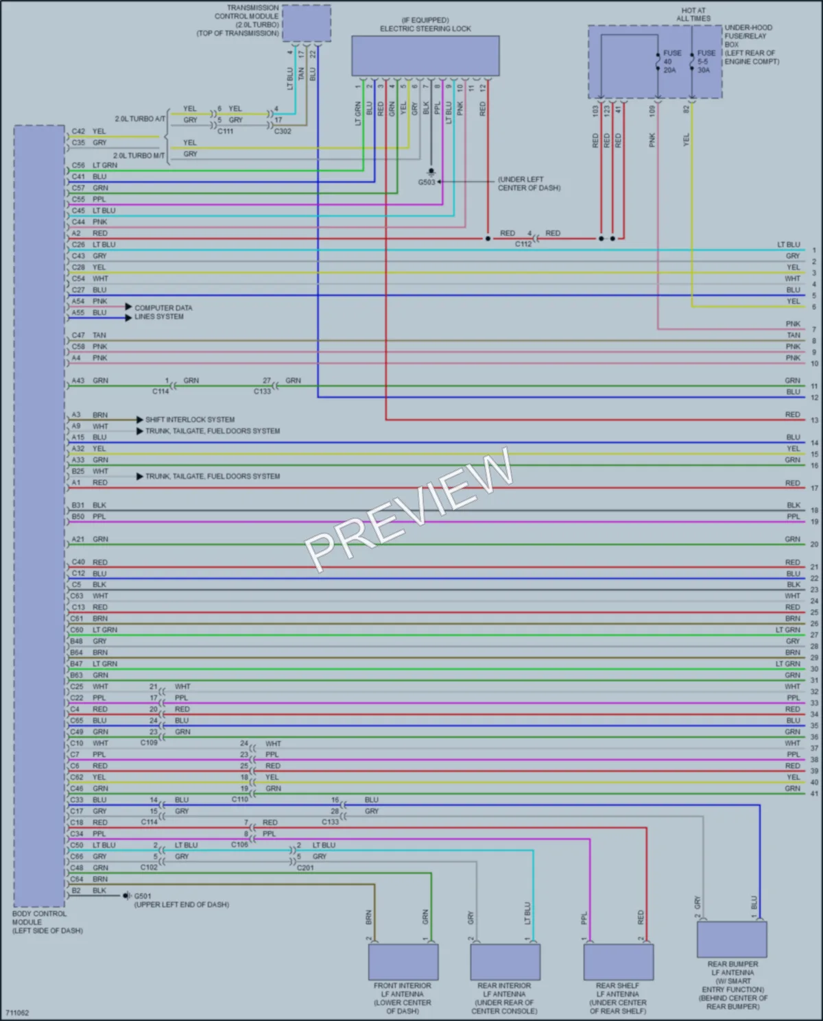 2020 Honda AccordHybrid Power Door Locks wiring diagram preview