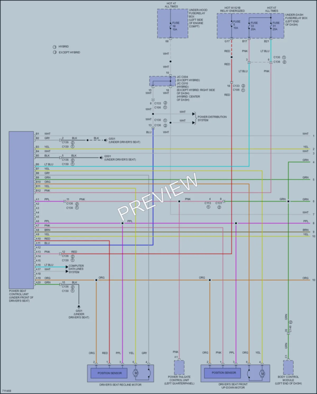 2020 Honda CRVHybrid Memory Systems wiring diagram preview