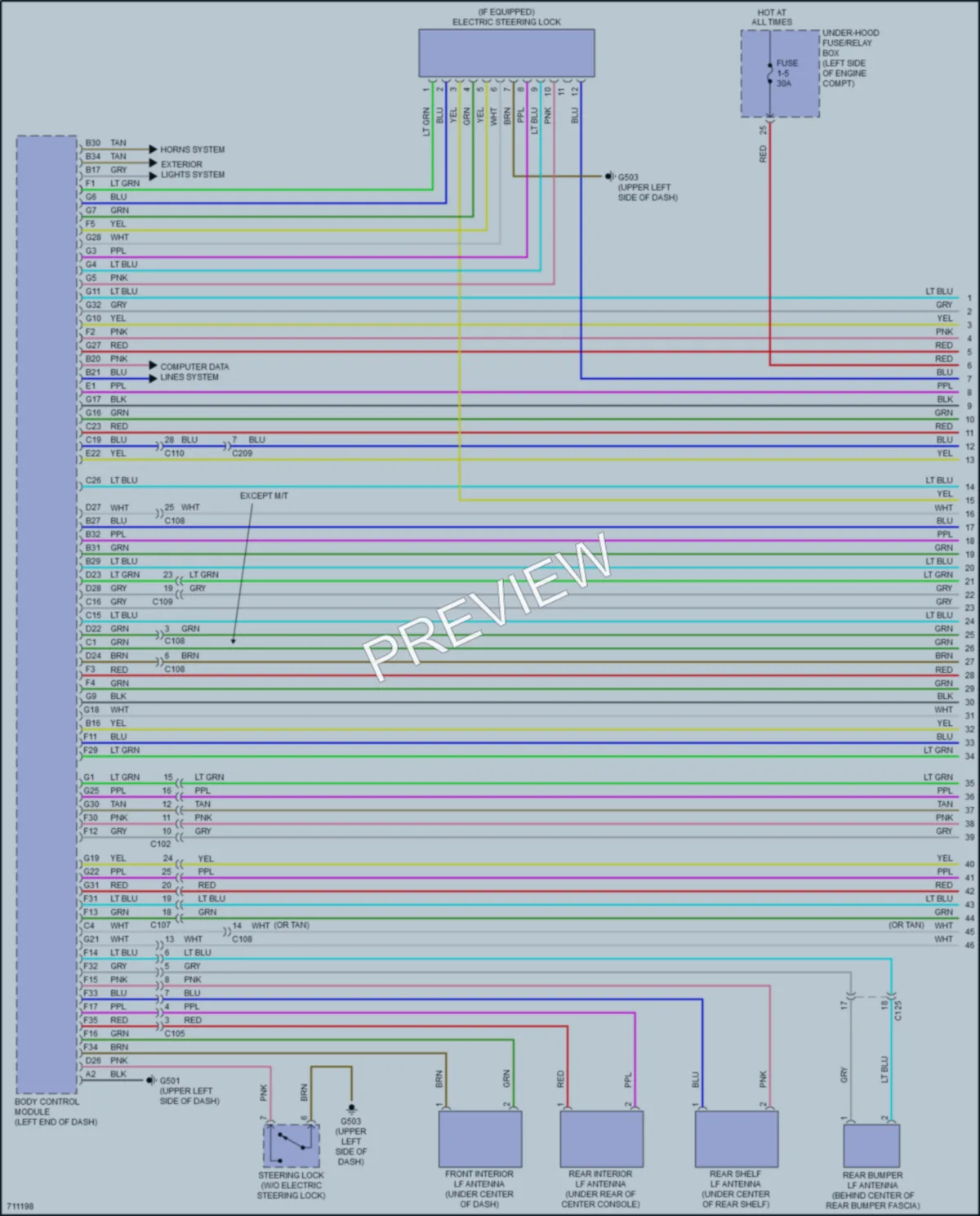 2020 Honda Civic Anti Theft wiring diagram preview