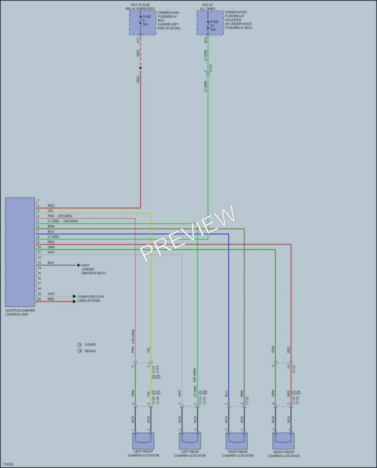 2020 Honda Civic Electronic Suspension wiring diagram preview
