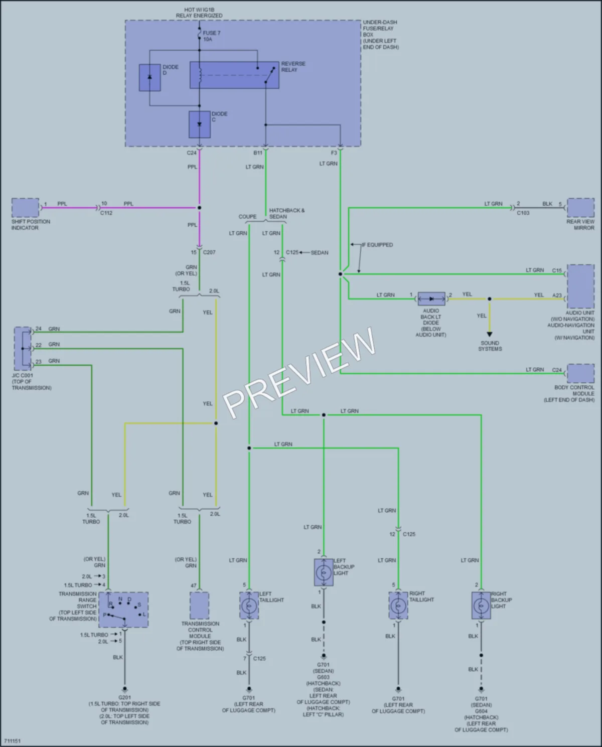 2020 Honda Civic Exterior Lights wiring diagram preview