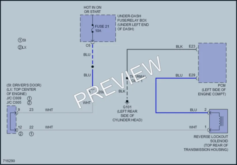 2020 Honda Civic Shift Interlock wiring diagram preview