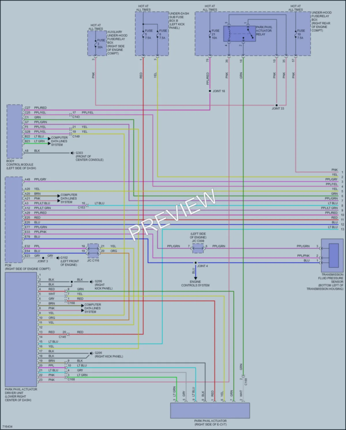 2020 Honda ClarityFuelCell Transmission wiring diagram preview