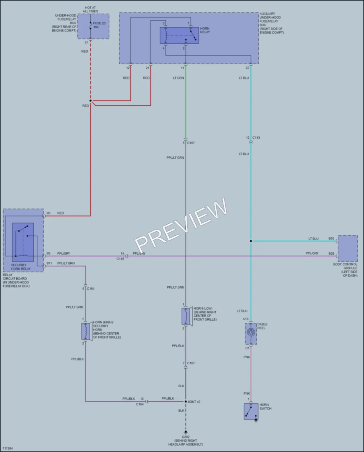 2020 Honda ClarityPlugIn Horn wiring diagram preview