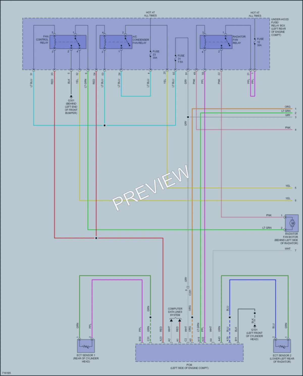 2020 Honda Fit Cooling Fan wiring diagram preview