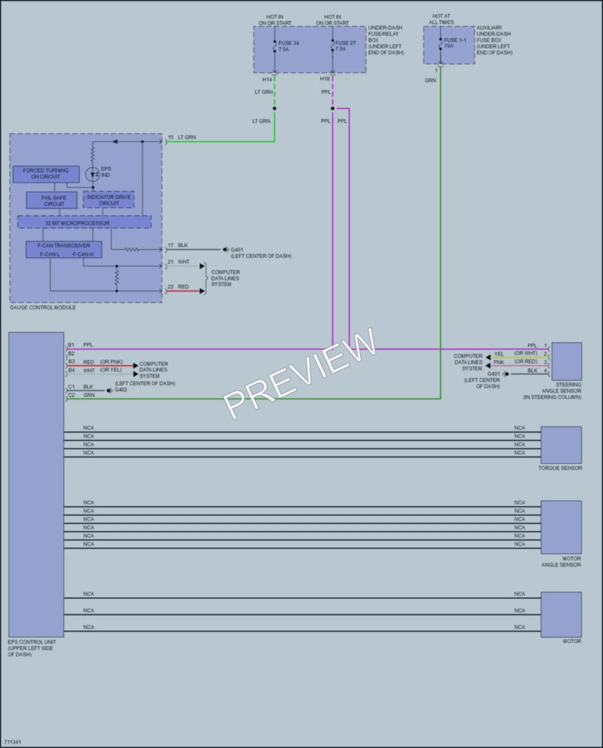2020 Honda Fit Electronic Power Steering wiring diagram preview