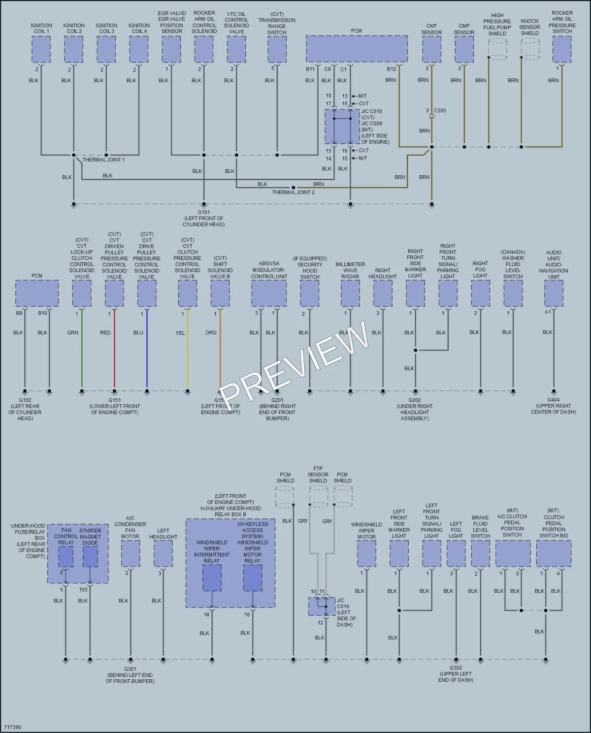 2020 Honda Fit Ground Distribution wiring diagram preview