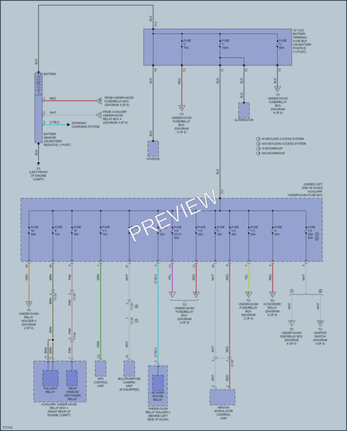 2020 Honda Fit Power Distribution wiring diagram preview