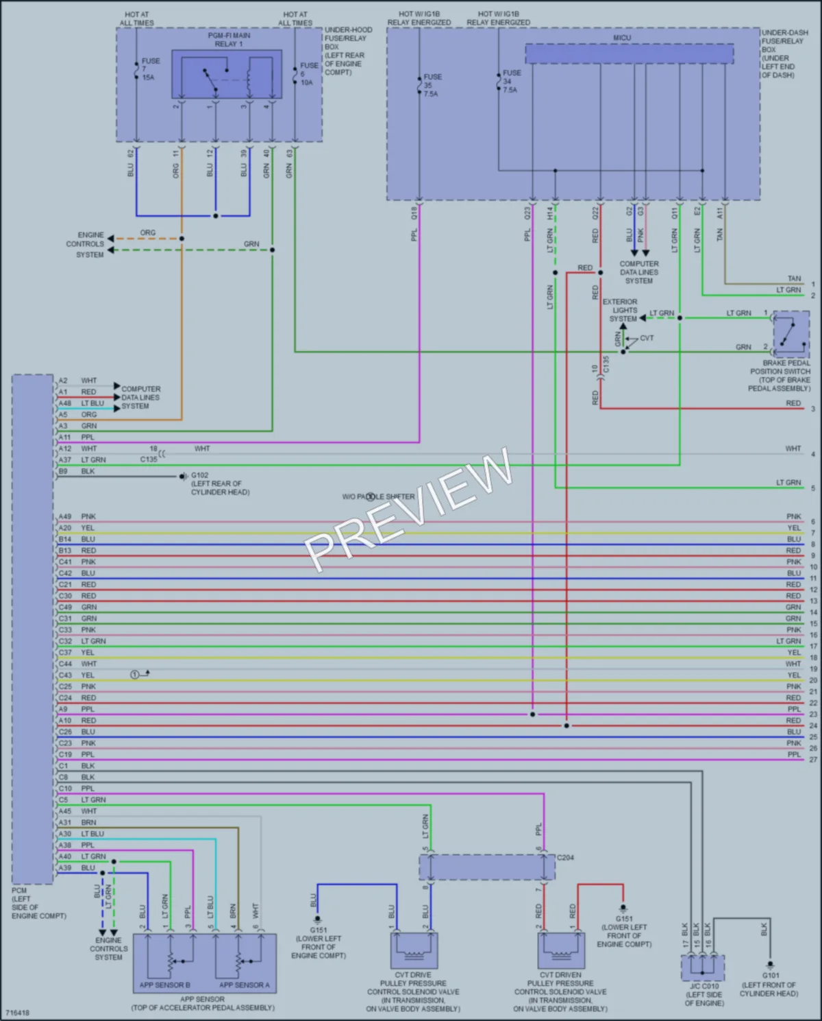 2020 Honda Fit Transmission wiring diagram preview