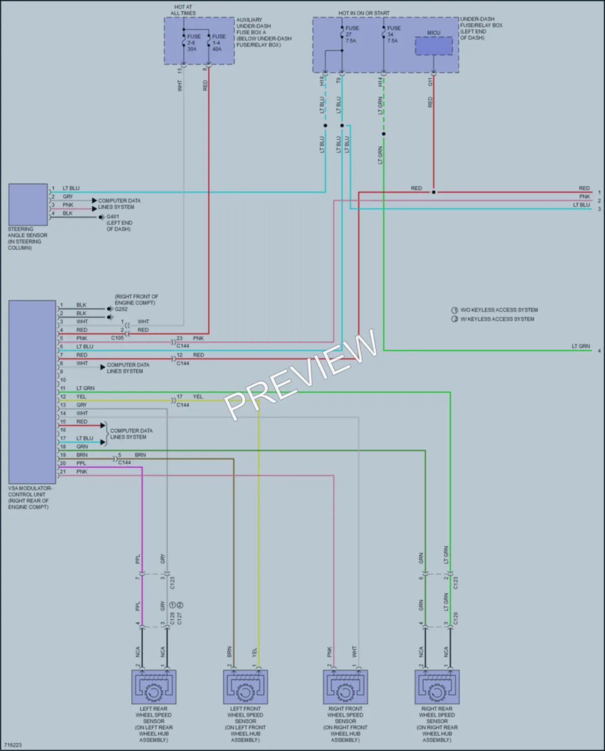 2020 Honda HRV Anti Lock Brakes wiring diagram preview