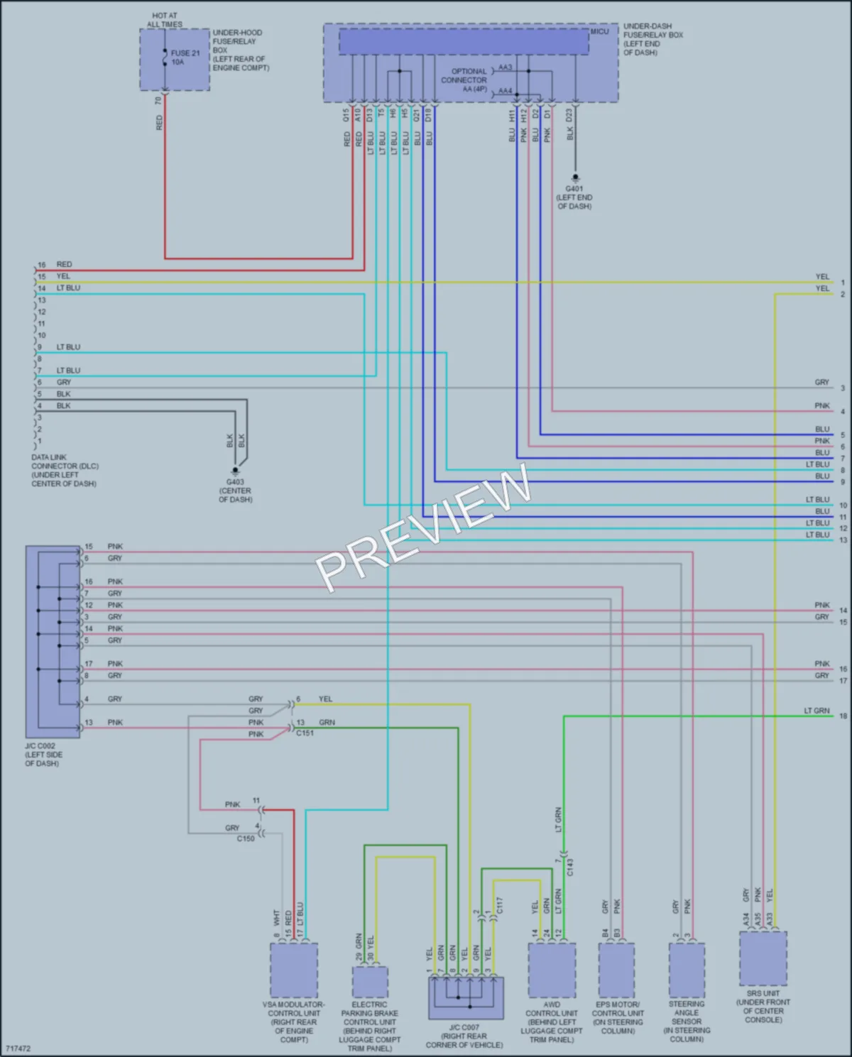 2020 Honda HRV Computer Data Lines wiring diagram preview