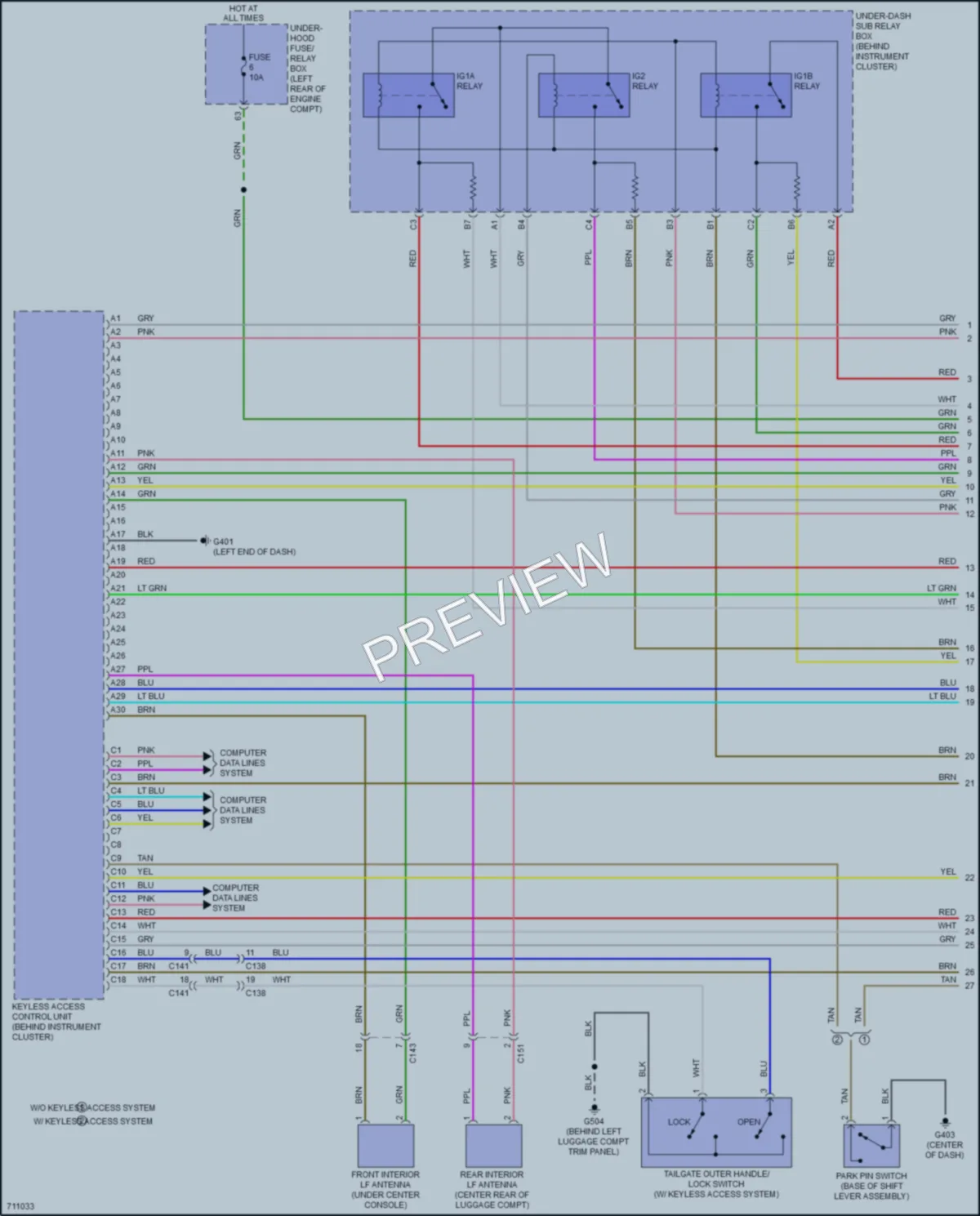 2020 Honda HRV Power Door Locks wiring diagram preview