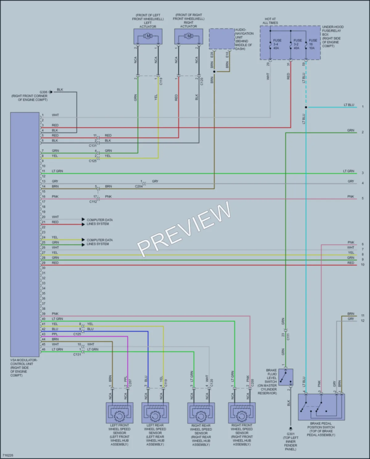 2020 Honda Insight Anti Lock Brakes wiring diagram preview