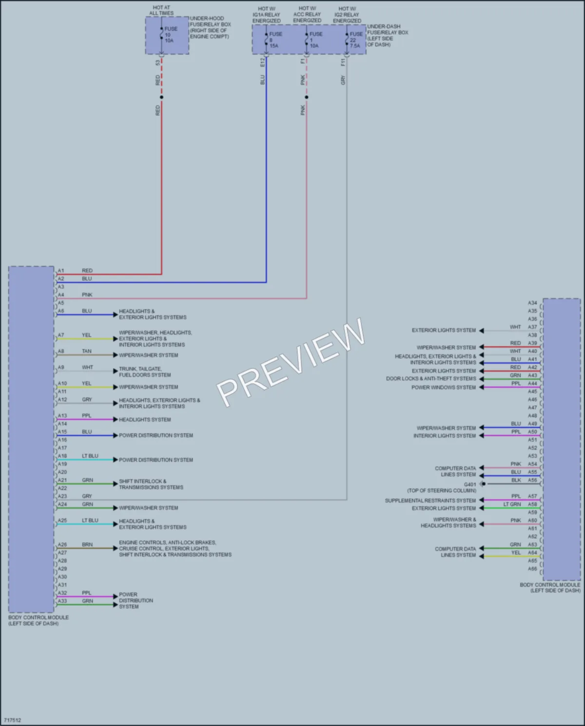2020 Honda Insight Body Control Modules wiring diagram preview
