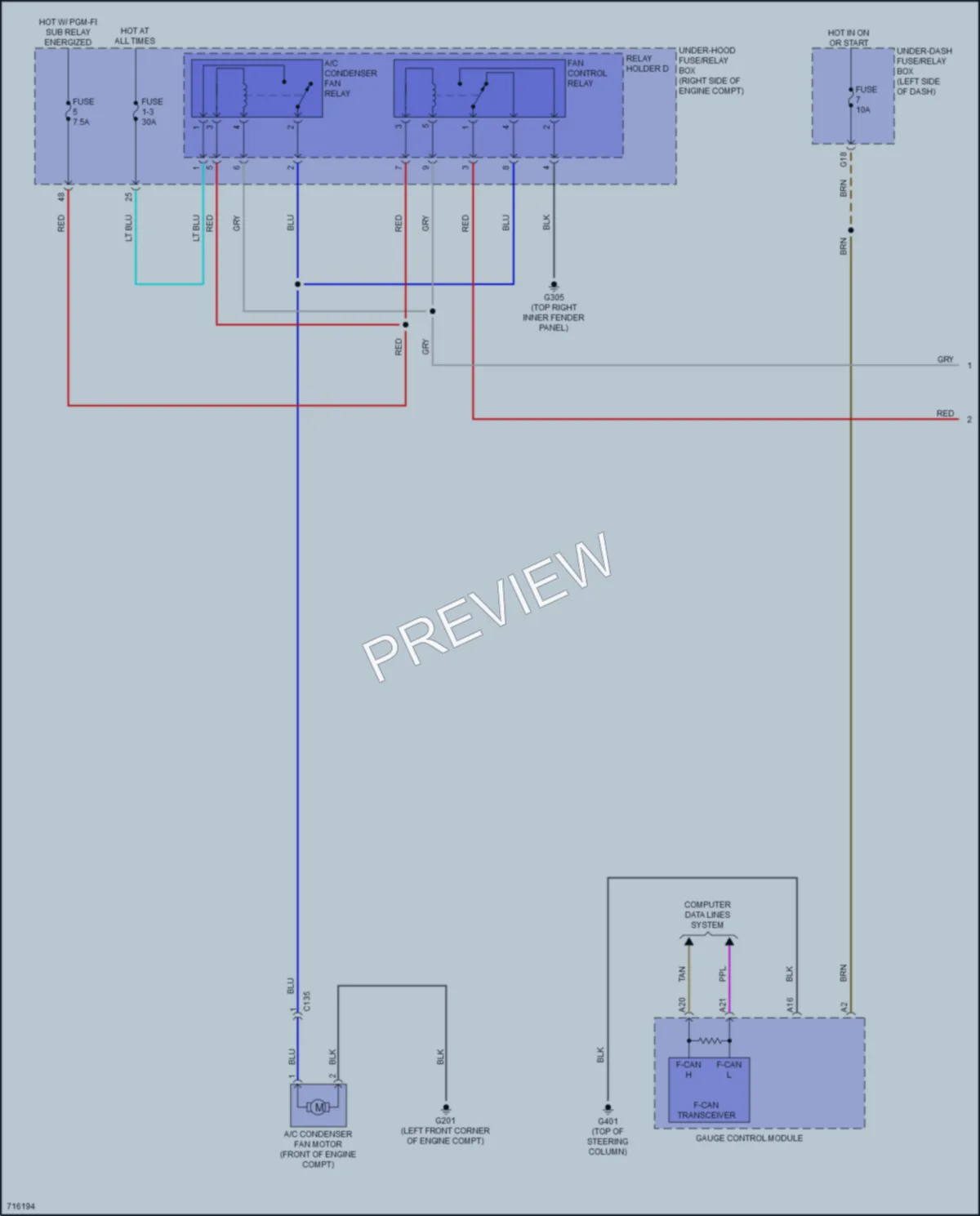 2020 Honda Insight Cooling Fan wiring diagram preview