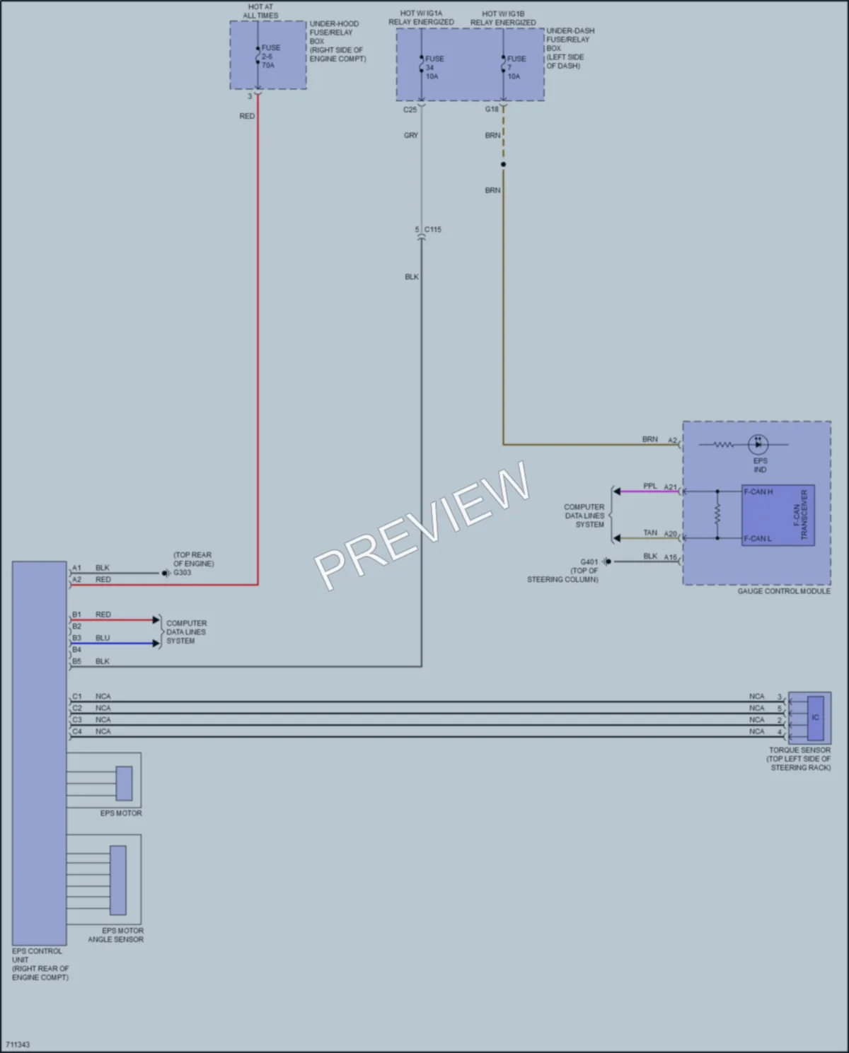 2020 Honda Insight Electronic Power Steering wiring diagram preview