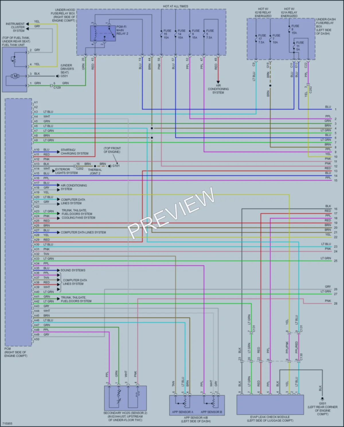 2020 Honda Insight Engine Performance wiring diagram preview