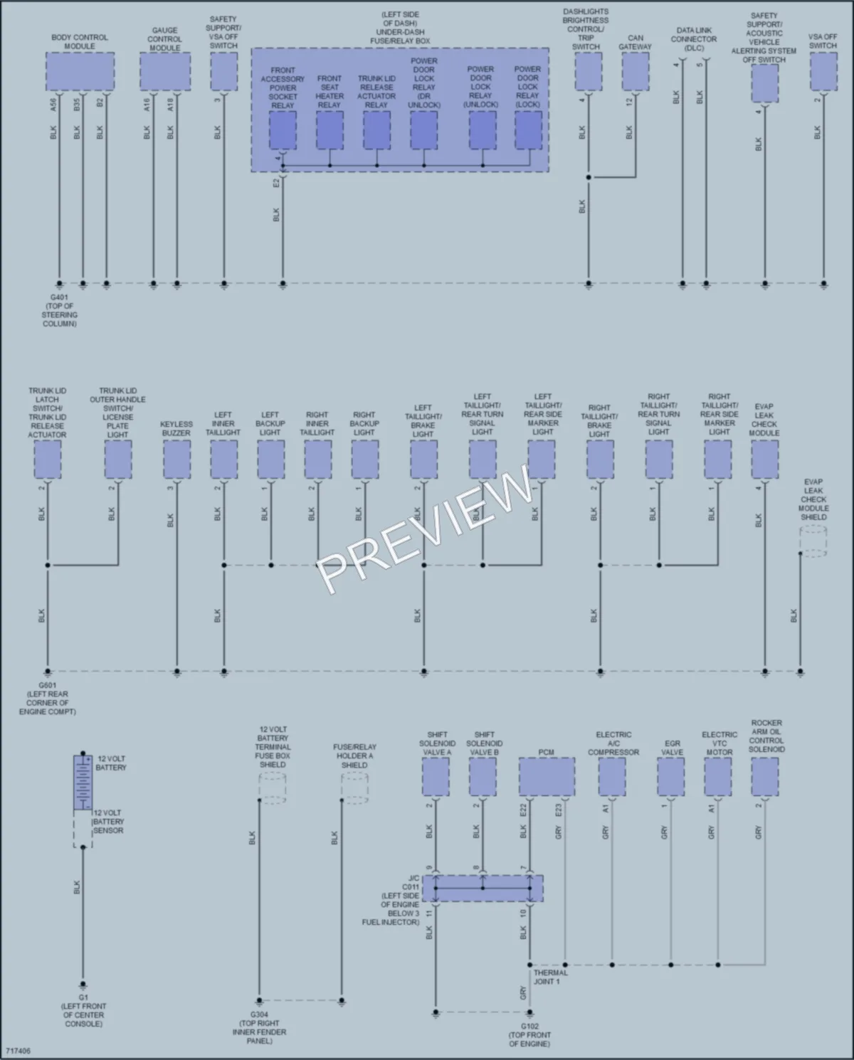 2020 Honda Insight Ground Distribution wiring diagram preview