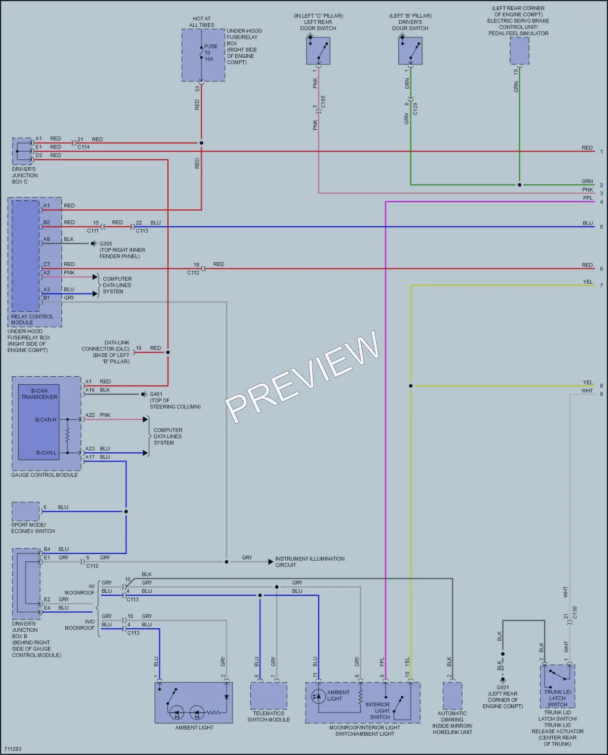 2020 Honda Insight Interior Lights wiring diagram preview