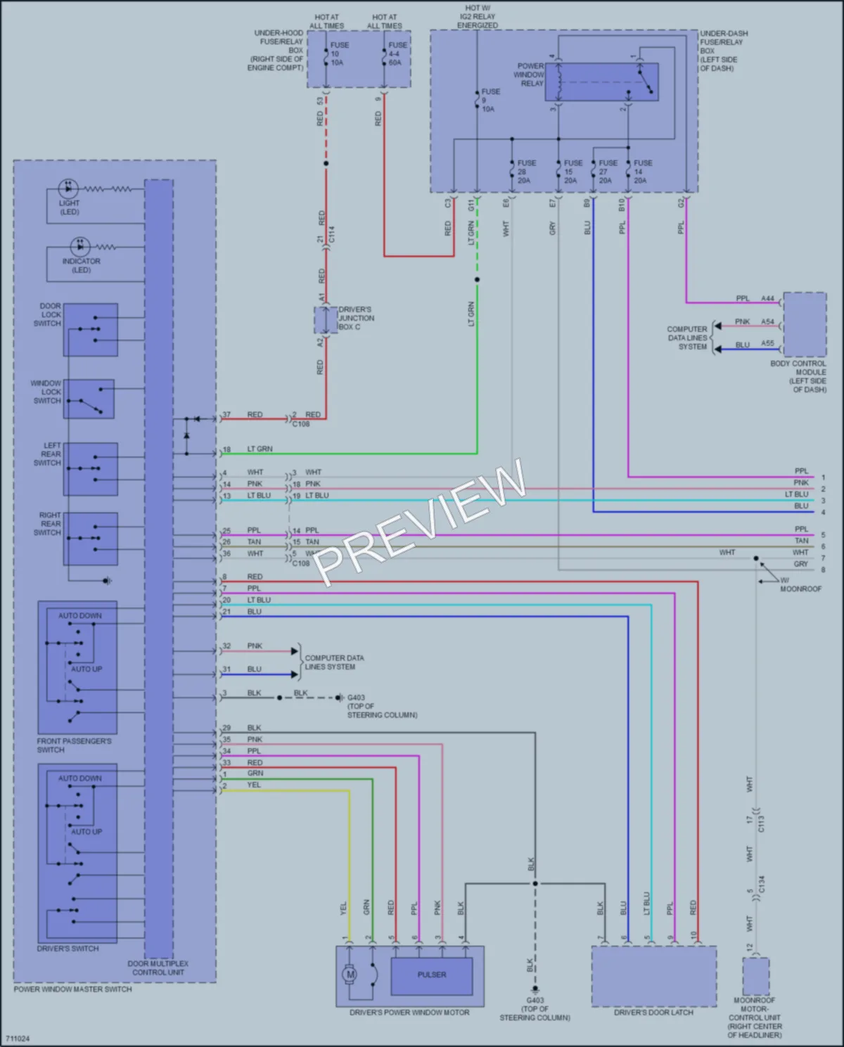 2020 Honda Insight Power Windows wiring diagram preview