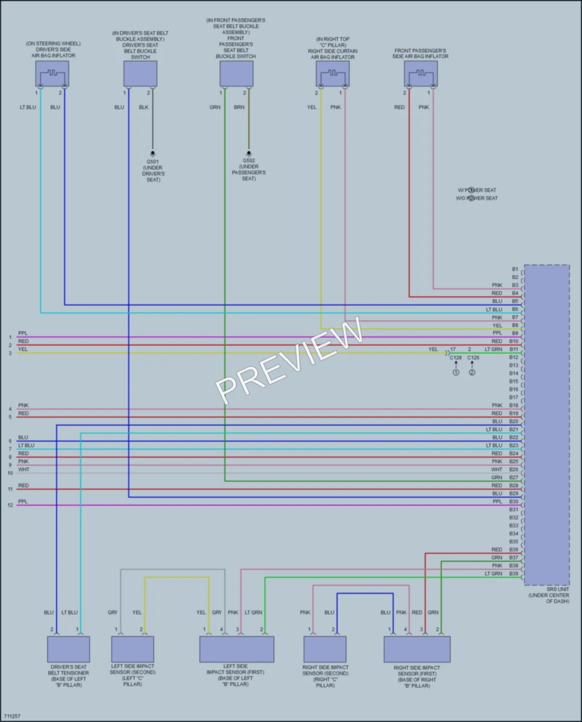 2020 Honda Insight Supplemental Restraints wiring diagram preview