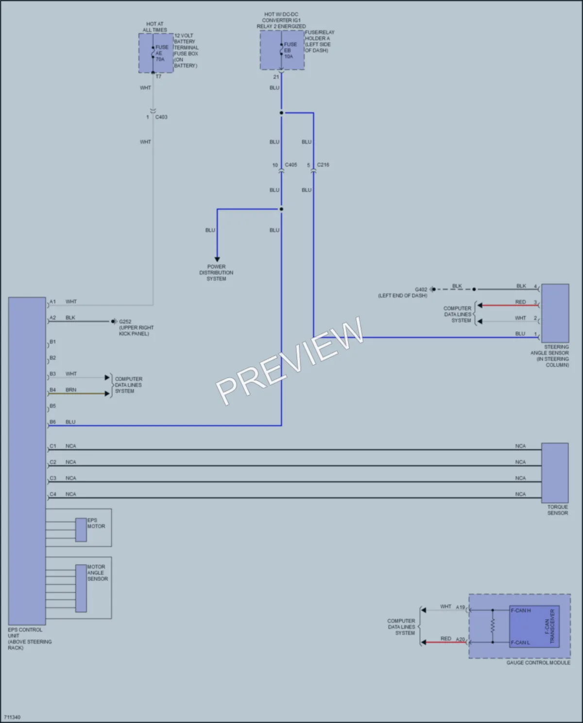 2020 Honda Odyssey Electronic Power Steering wiring diagram preview