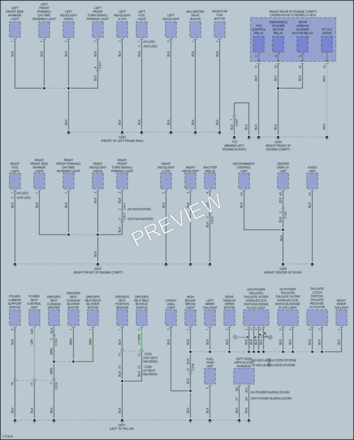 2020 Honda Odyssey Ground Distribution wiring diagram preview